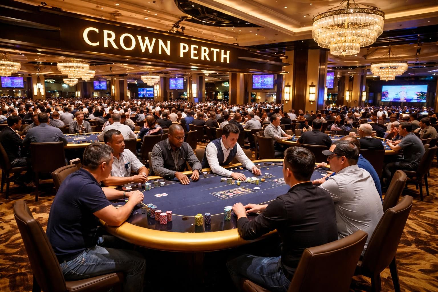 plongez au cœur de l'expérience unique de la salle de poker crown perth à perth, australie. jouez, découvrez et vivez l'excitation du poker dans un cadre exceptionnel.
